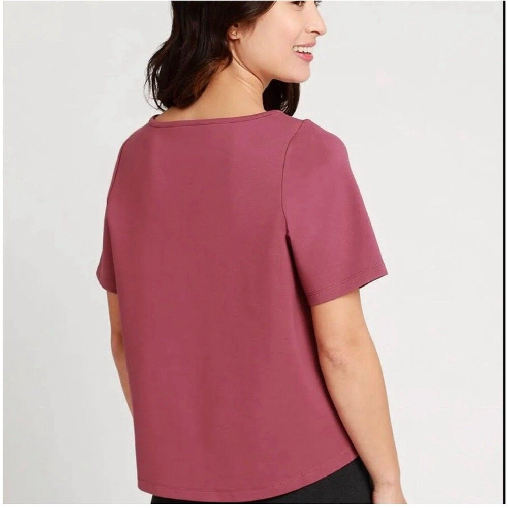 Betabrand New Pink Stretch Top Boxy Hi-Low L - Picture 2 of 3